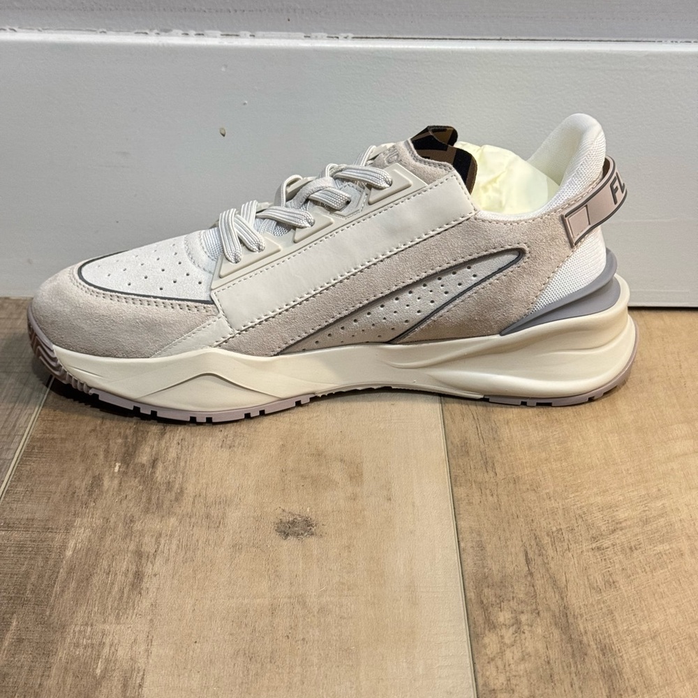 (SOLD) Fendi Flow Cream nylon and suede low-tops - Size 38.5 - Picture 11 of 15